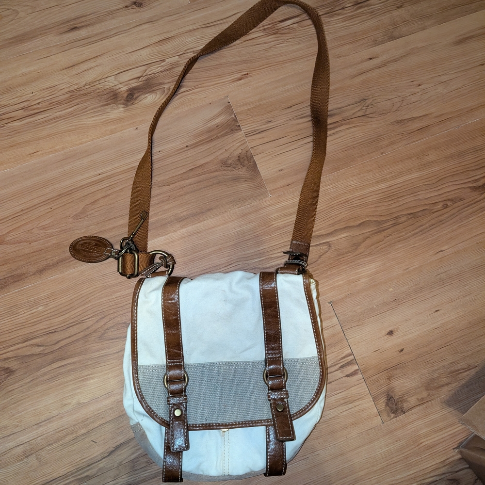 Stylish Cream and Brown Women's Bag
